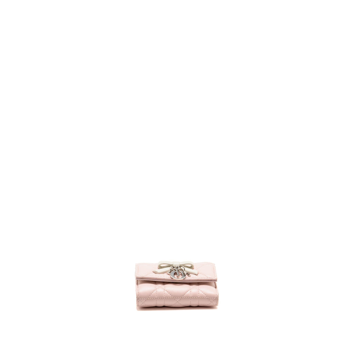 Dior Lady Dior Glycine Wallet Cannage Lambskin Pink Fairytale/Latte SHW