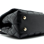 CHANEL SMALL COCO HANDLE CAVIAR BLACK LGHW (MICROCHIP)