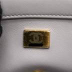 CHANEL PEARL CRUSH MINI RECTANGULAR FLAP BAG LAMBSKIN LIGHT GREY GHW (MICROCHIP)
