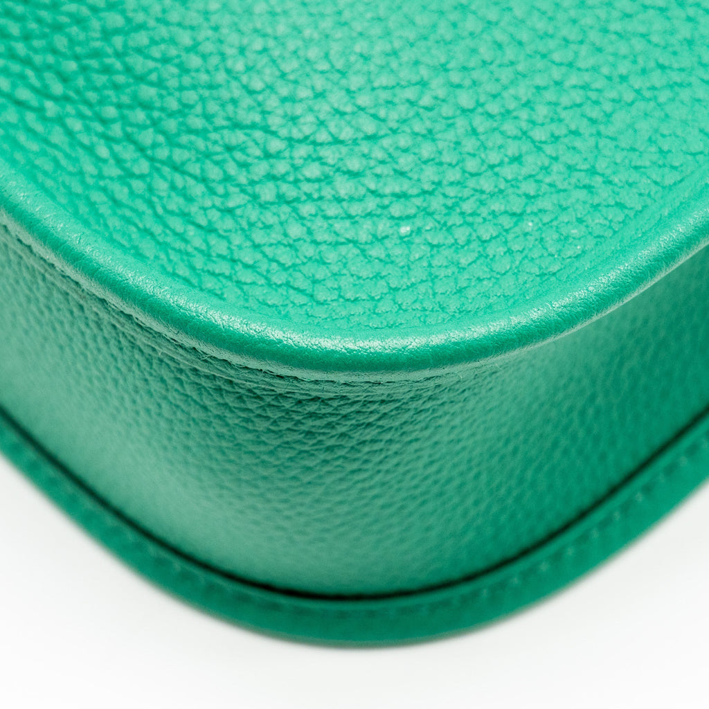 Hermes Mini Evelyne Taurillon Maurice vert jade SHW