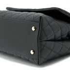 CHANEL MEDIUM COCO HANDLE CAVIAR BLACK LGHW