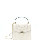 BVLGARI TOP HANDLE SERPENTI BAG WHITE