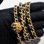 CHANEL PEARL CRUSH LONG VANITY CASE LAMBSKIN BLACK GHW