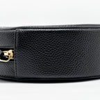 CHANEL CC FILIGREE QUILTED ROUND CROSSBODY BAG CAVIAR BLACK GHW