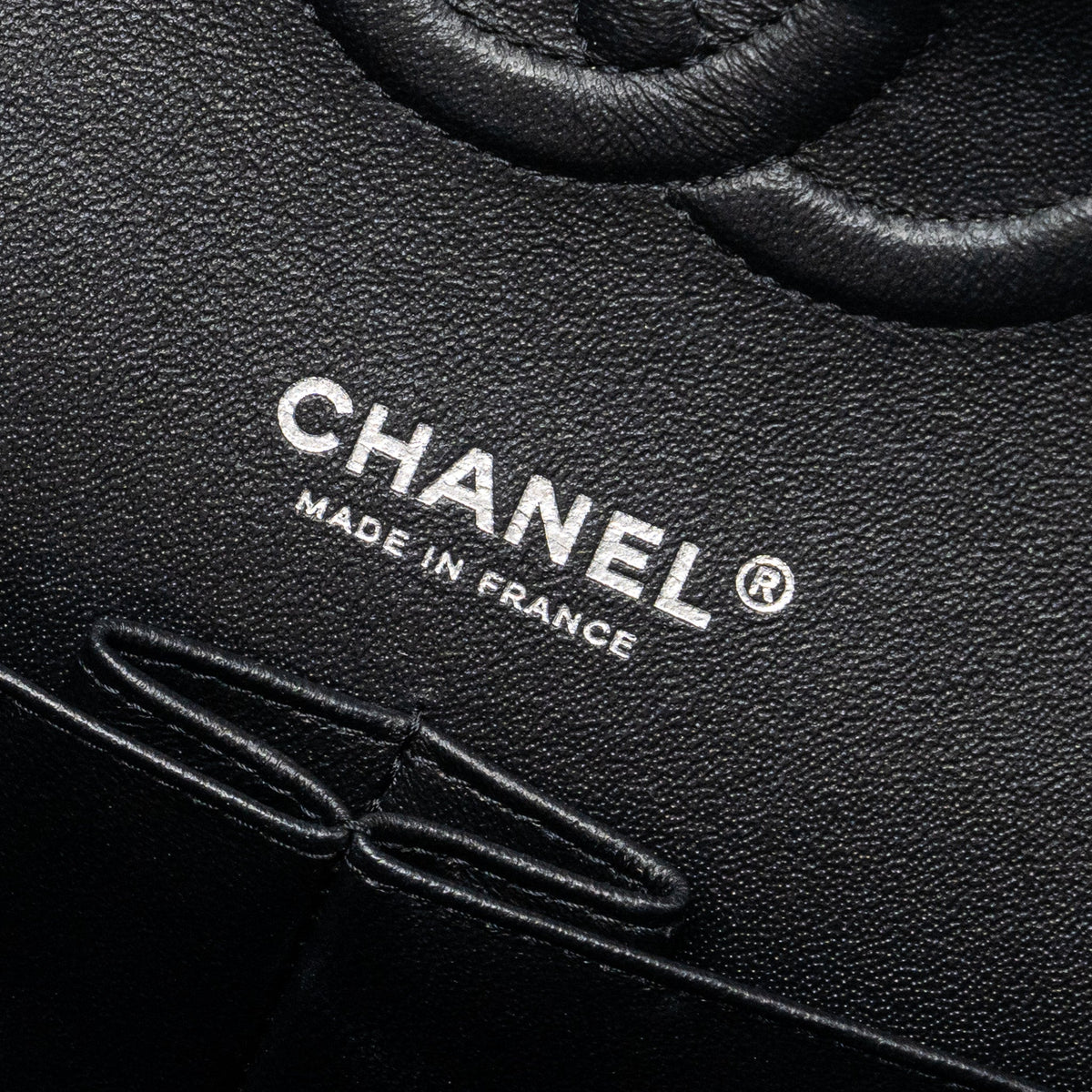 CHANEL MEDIUM CLASSIC DOUBLE FLAP BAG SHINY CALFSKIN SO BLACK