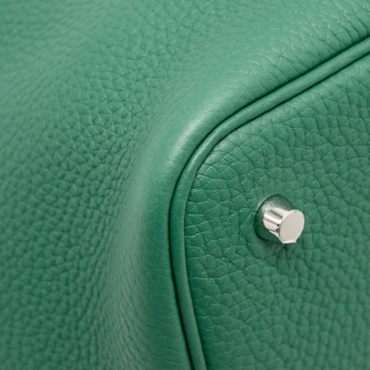 HERMES PICOTIN 22 LOCK BAG CLEMENCE VERT MOYEN SHW