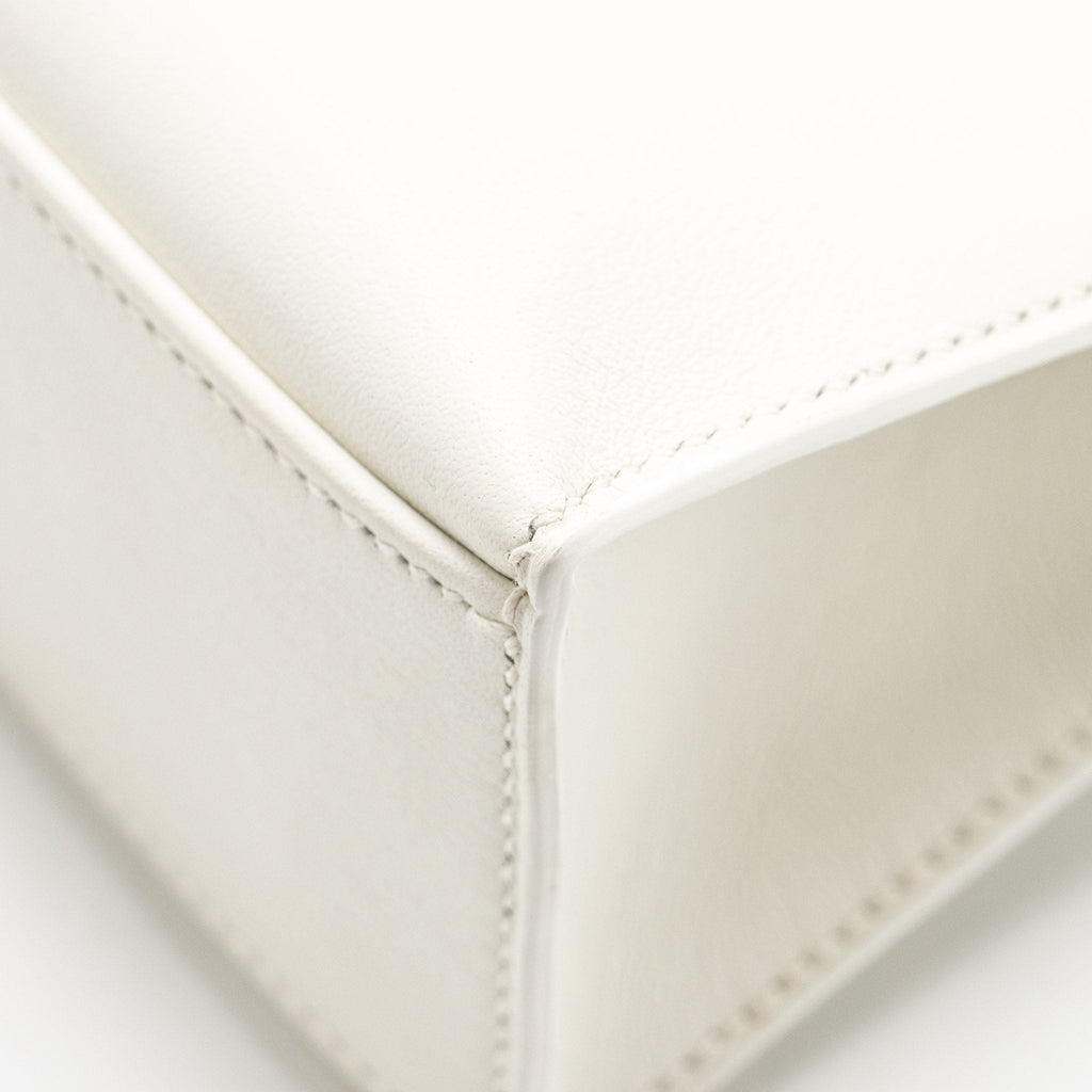Hermes Kelly Pochette swift 01 Blanc GHW