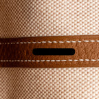 HERMES NEO GARDEN PARTY 23 CANVAS/NEGONDA ECRU-BEIGE/GOLD SHW