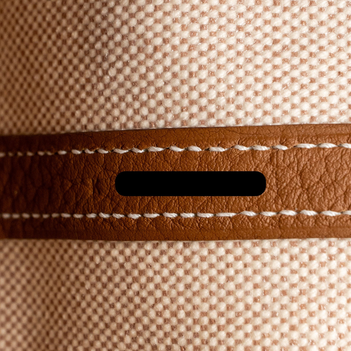 HERMES NEO GARDEN PARTY 23 CANVAS/NEGONDA ECRU-BEIGE/GOLD SHW