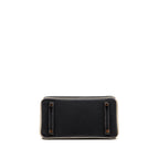 Hermes birkin 25 special order togo craie/black with mauve pale stitching RGHW