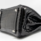 Hermes Birkin 25 Crocodile Niloticus Black SHW