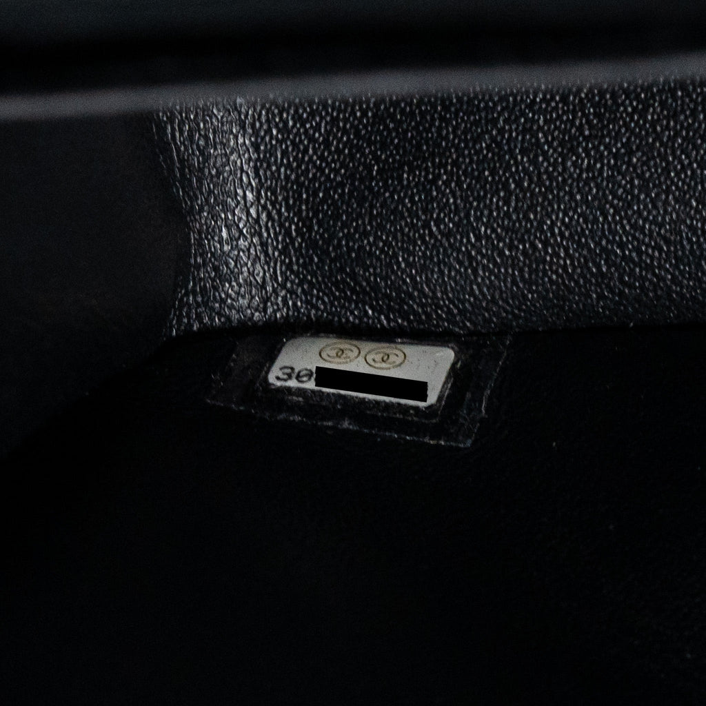 CHANEL MEDIUM CLASSIC DOUBLE FLAP BAG SHINY CALFSKIN SO BLACK