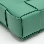 BOTTEGA VENETA CASSETTE BAG LAMBSKIN GREEN GHW