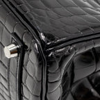 Hermes Birkin 25 Crocodile Niloticus Black SHW