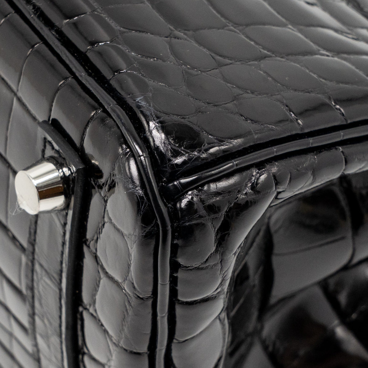 Hermes Birkin 25 Crocodile Niloticus Black SHW