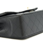 CHANEL MINI RECTANGULAR FLAP BAG LAMBSKIN BLACK LGHW (MICROCHIP)
