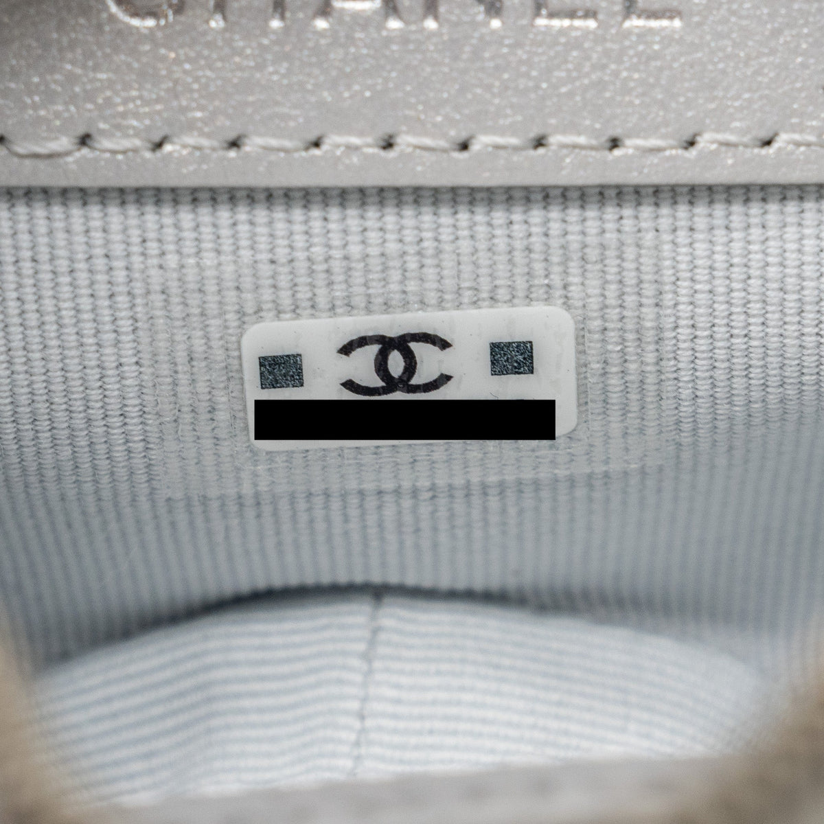 CHANEL MINI STAR COIN PURSE CALFSKIN SILVER LGHW(MICROCHIP)