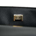 CHANEL MINI RECTANGULAR FLAP BAG LAMBSKIN BLACK LGHW (MICROCHIP)