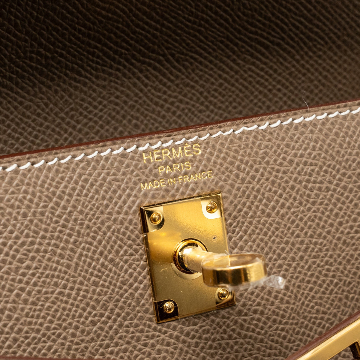 Hermes Kelly 25 Epsom Etoupe GHW
