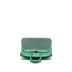 Hermes Birkin 25 Toile Quadrille/Swift Noir-Blanc-Menthe/Menthe SHW