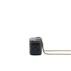 CHANEL SMALL LONG VANITY LAMBSKIN BLACK
