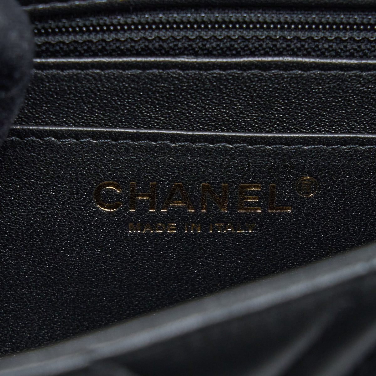 CHANEL MINI SQUARE FLAP BAG CHEVRON LAMBSKIN BLACK LGHW