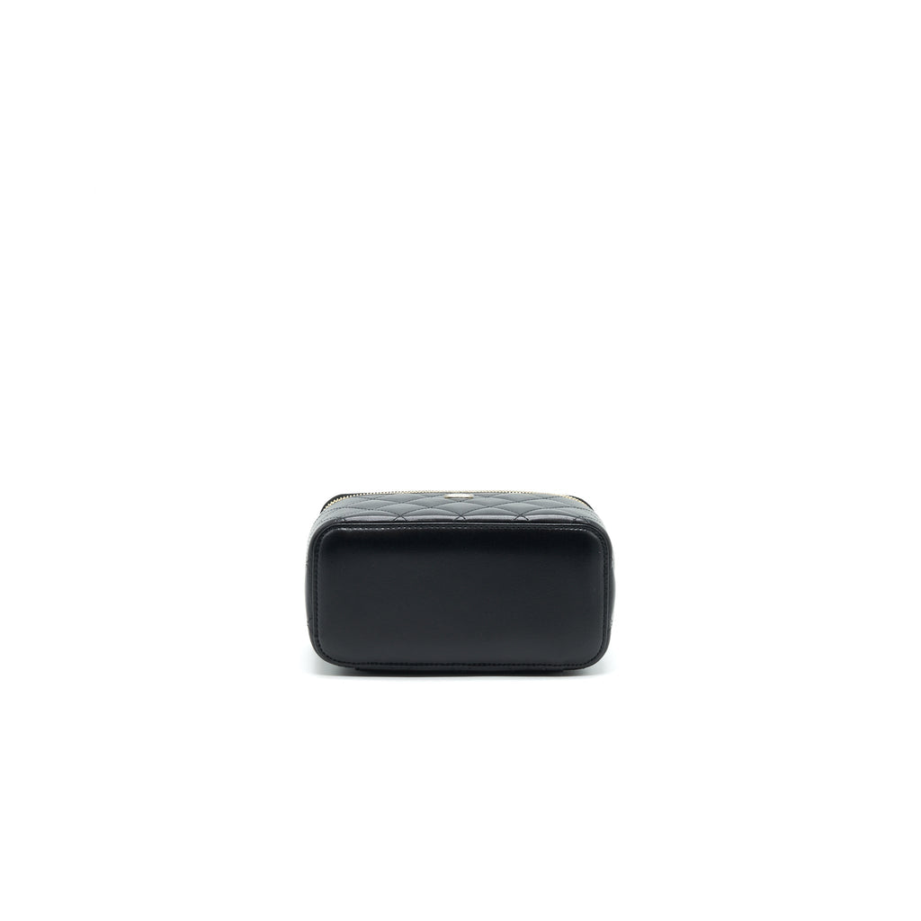 CHANEL SMALL LONG VANITY LAMBSKIN BLACK