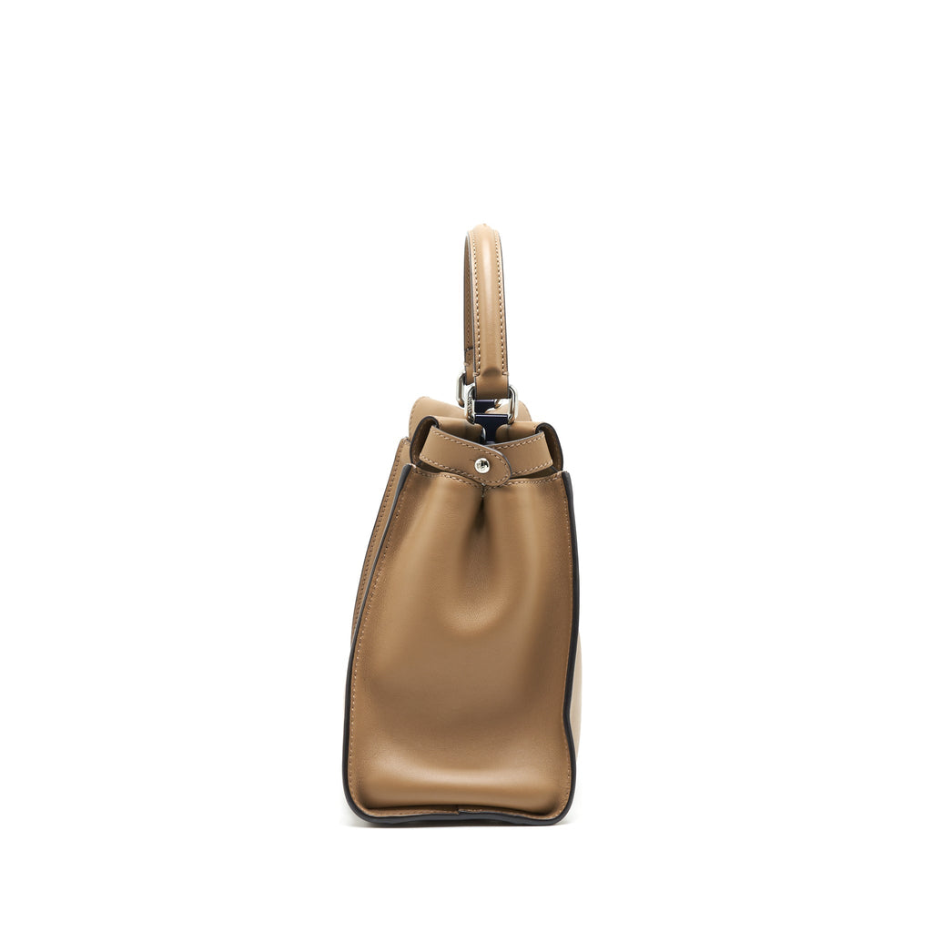 FENDI MEDIUM PEEKABOO BAG DARK BEIGE WITH SHW