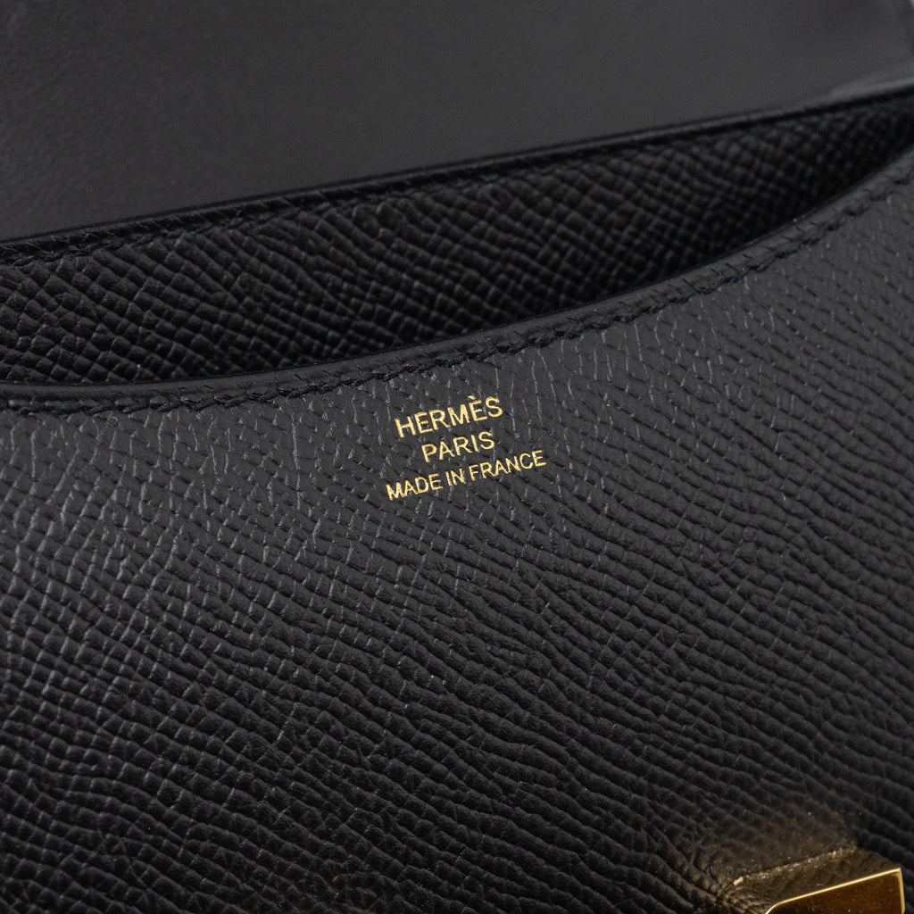 Hermes Mini Constance Epsom Black GHW