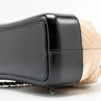 CHANEL SMALL GABRIELLE BACKPACK AGED CALFSKIN BEIGE/BLACK MULTICOLOUR HARDWARE