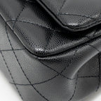 CHANEL 25S MINI COCO CRUSH HANDLE BAG CAVIAR BLACK LGHW (MICROCHIP)