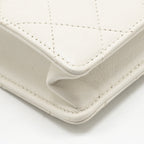Chanel Pearl quilted flap bag lambskin white GHW