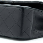 CHANEL MEDIUM CLASSIC DOUBLE FLAP BAG LAMBSKIN BLACK GHW