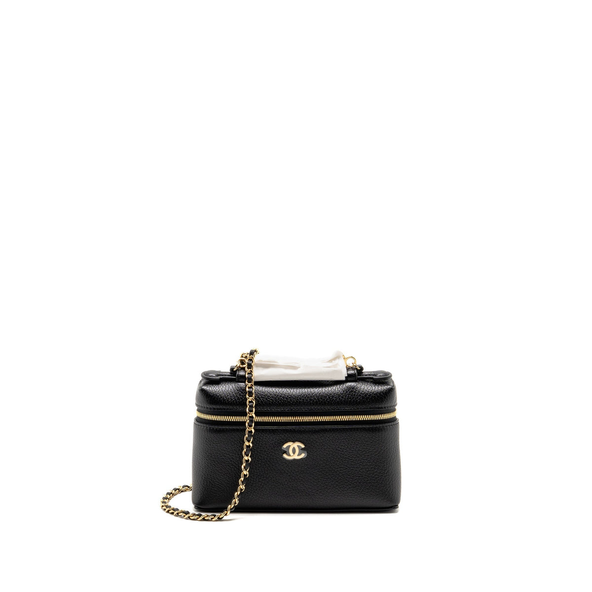 Chanel 26A CC Vanity with Chain Grained Calfskin Black GHW (Microchip)