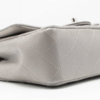 Chanel Mini Rectangular flap bag lambskin grey SHW (microchip)
