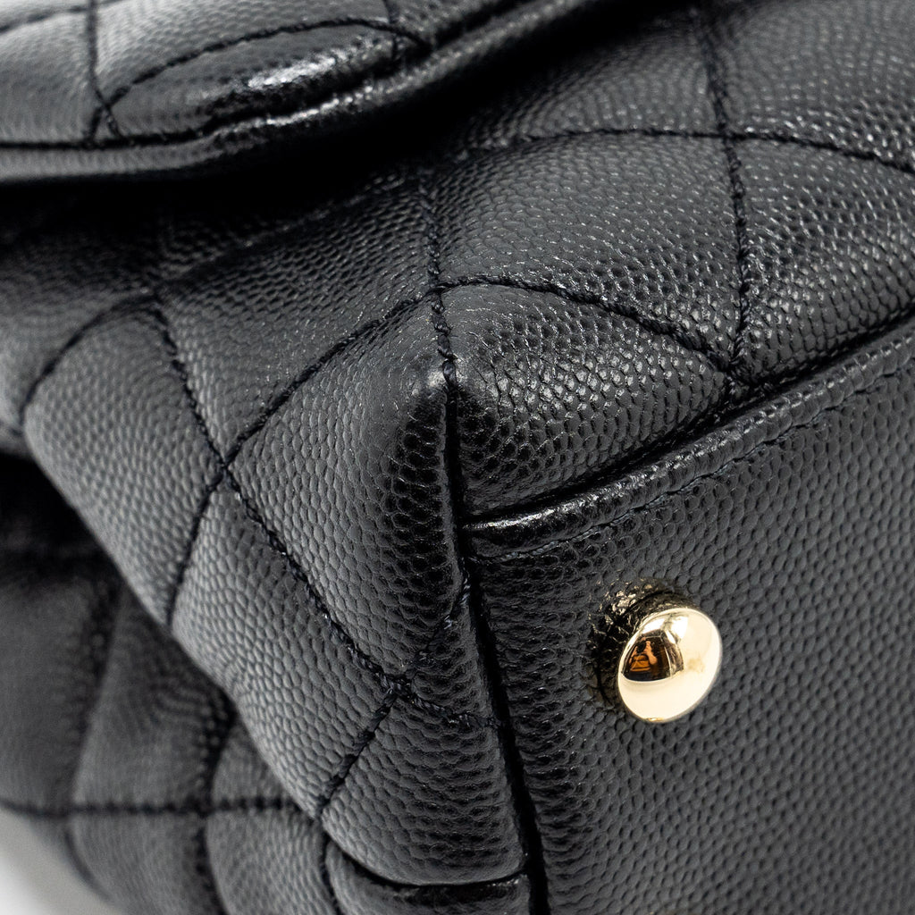 CHANEL MINI COCO HANDLE CAVIAR BLACK LGHW