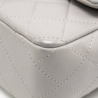 Chanel Mini Rectangular flap bag lambskin grey SHW (microchip)