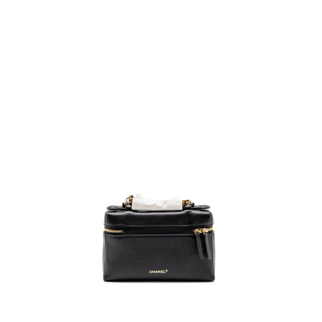 Chanel 26A CC Vanity with Chain Grained Calfskin Black GHW (Microchip)