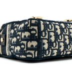 DIOR SMALL DIORCAMP BAG BLUE DIOR OBLIQUE EMBROIDERY GHW