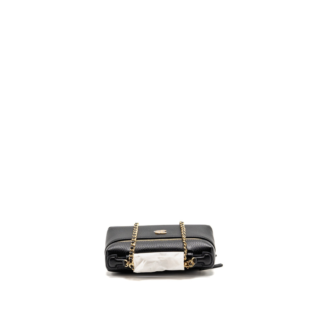 Chanel 26A CC Vanity with Chain Grained Calfskin Black GHW (Microchip)