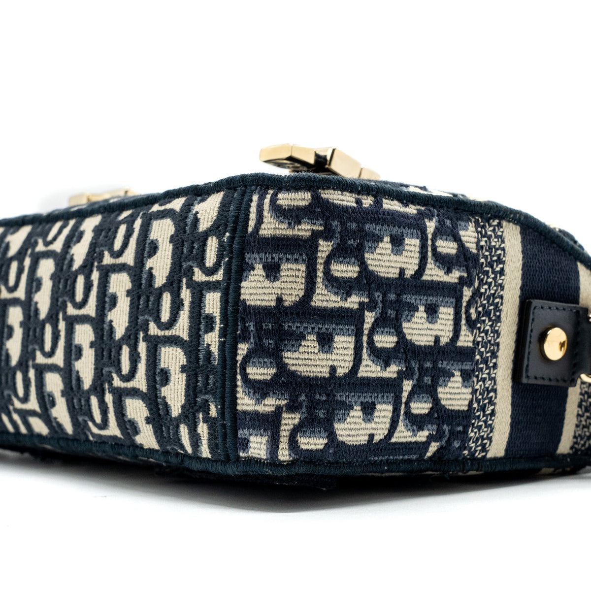 DIOR SMALL DIORCAMP BAG BLUE DIOR OBLIQUE EMBROIDERY GHW