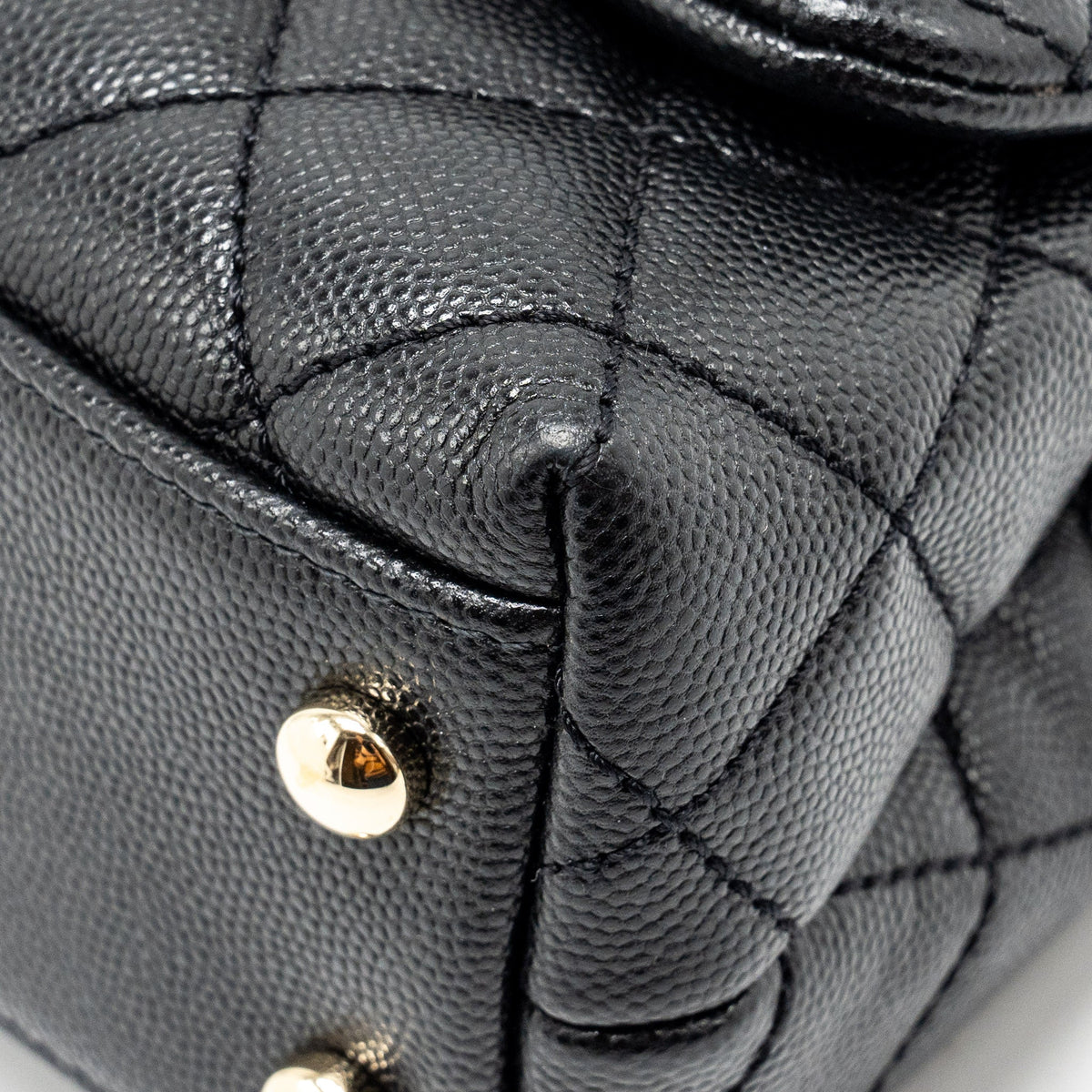 CHANEL MINI COCO HANDLE CAVIAR BLACK LGHW