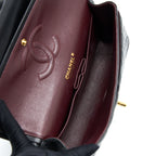 CHANEL MEDIUM CLASSIC DOUBLE FLAP BAG LAMBSKIN BLACK GHW
