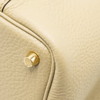 HERMES PICOTIN 18 LOCK BAG CLEMENCE 8Q BEIGE MARFA GHW
