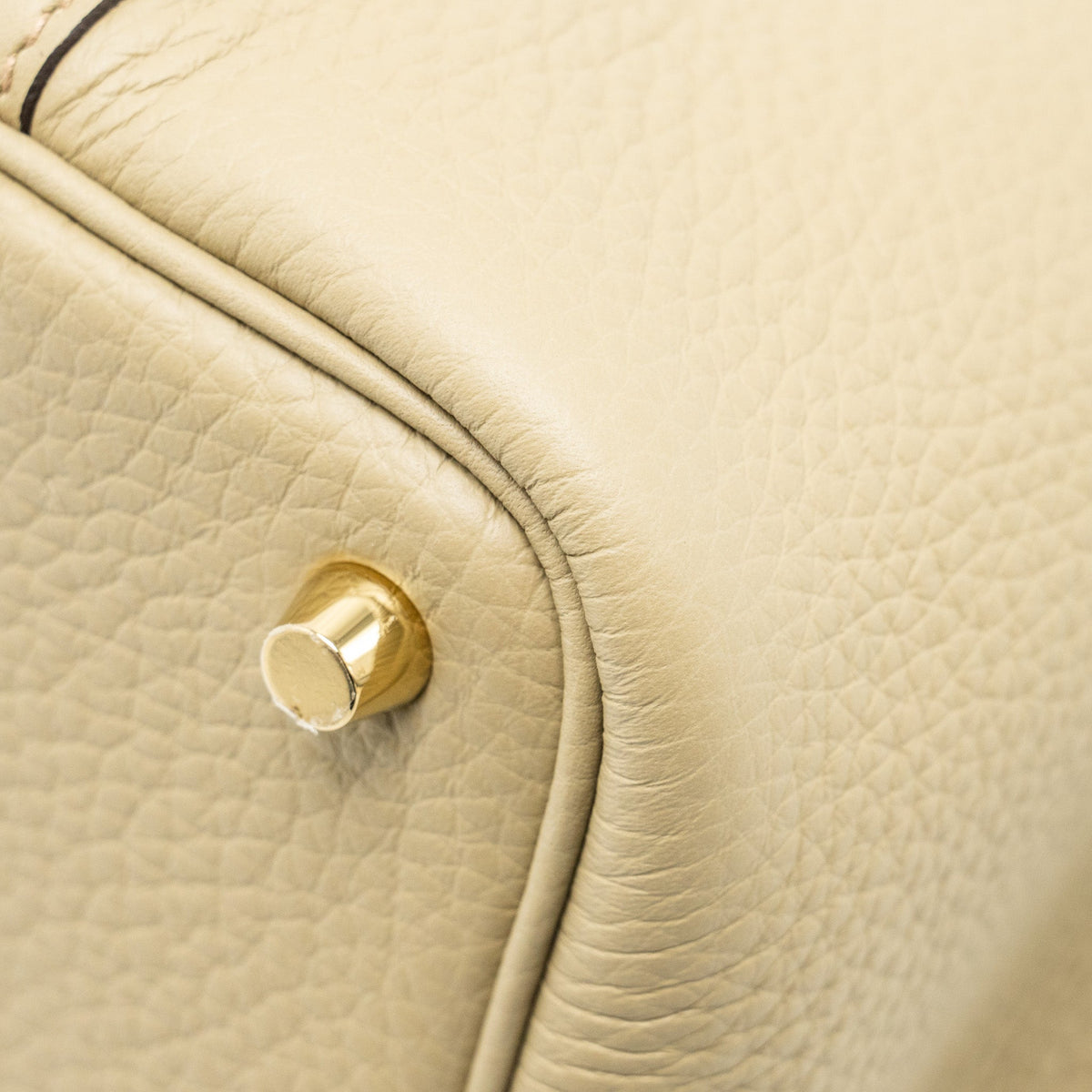 HERMES PICOTIN 18 LOCK BAG CLEMENCE 8Q BEIGE MARFA GHW