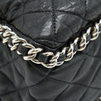 CHANEL QUILTED LEATHER WITH CHAIN SHOULDER BAG XL BLACK SHW