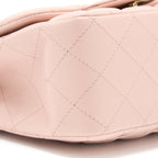 CHANEL MINI SQUARE FLAP BAG LAMBSKIN LIGHT PINK LGHW (MICROCHIP)