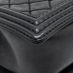 CHANEL MEDIUM BOY BAG CALFSKIN BLACK RUTHENIUM SHW