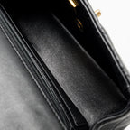 Chanel Top Handle Mini Rectangular Flap Bag Lambskin Black GHW (Microchip)