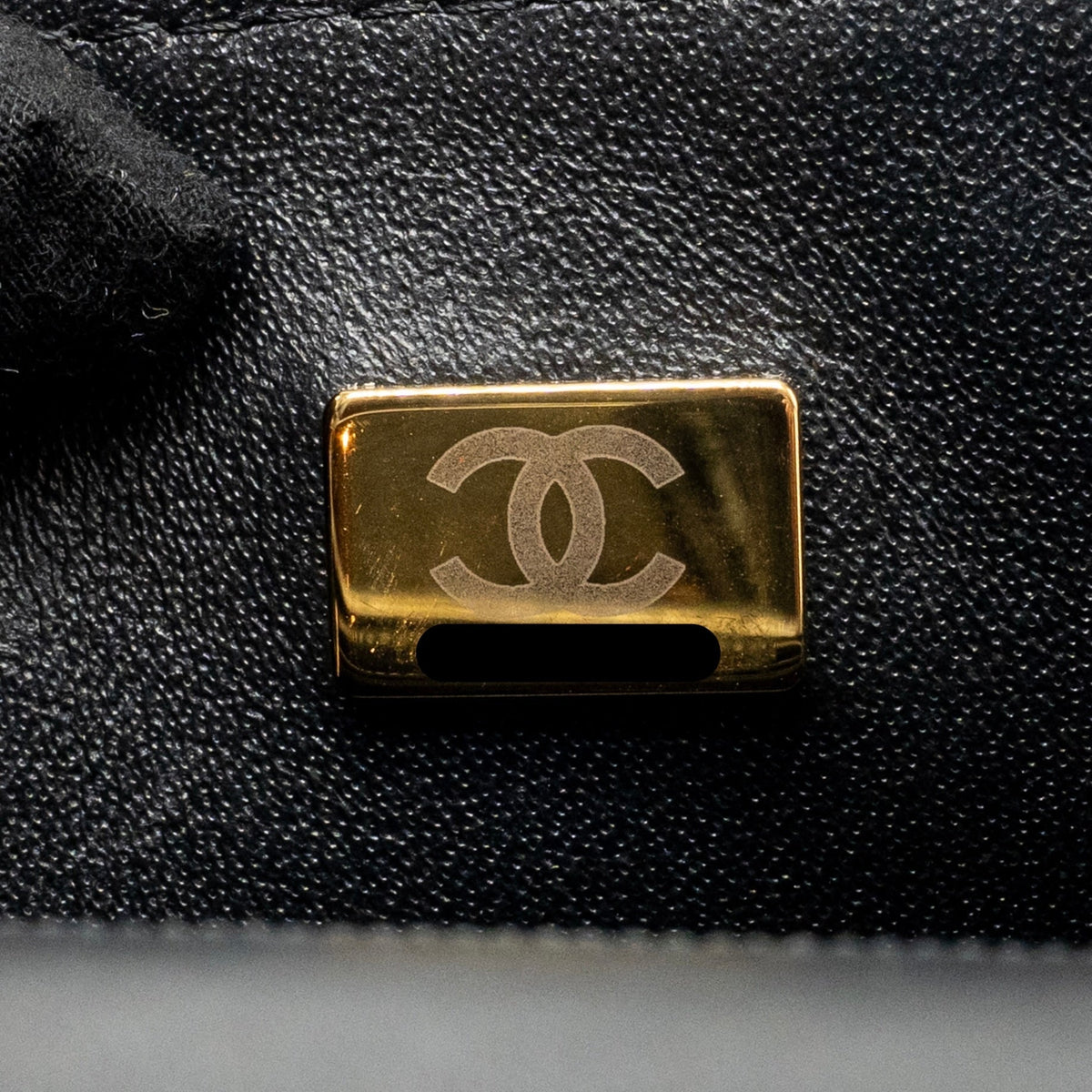 Chanel Top Handle Mini Rectangular Flap Bag Lambskin Black GHW (Microchip)